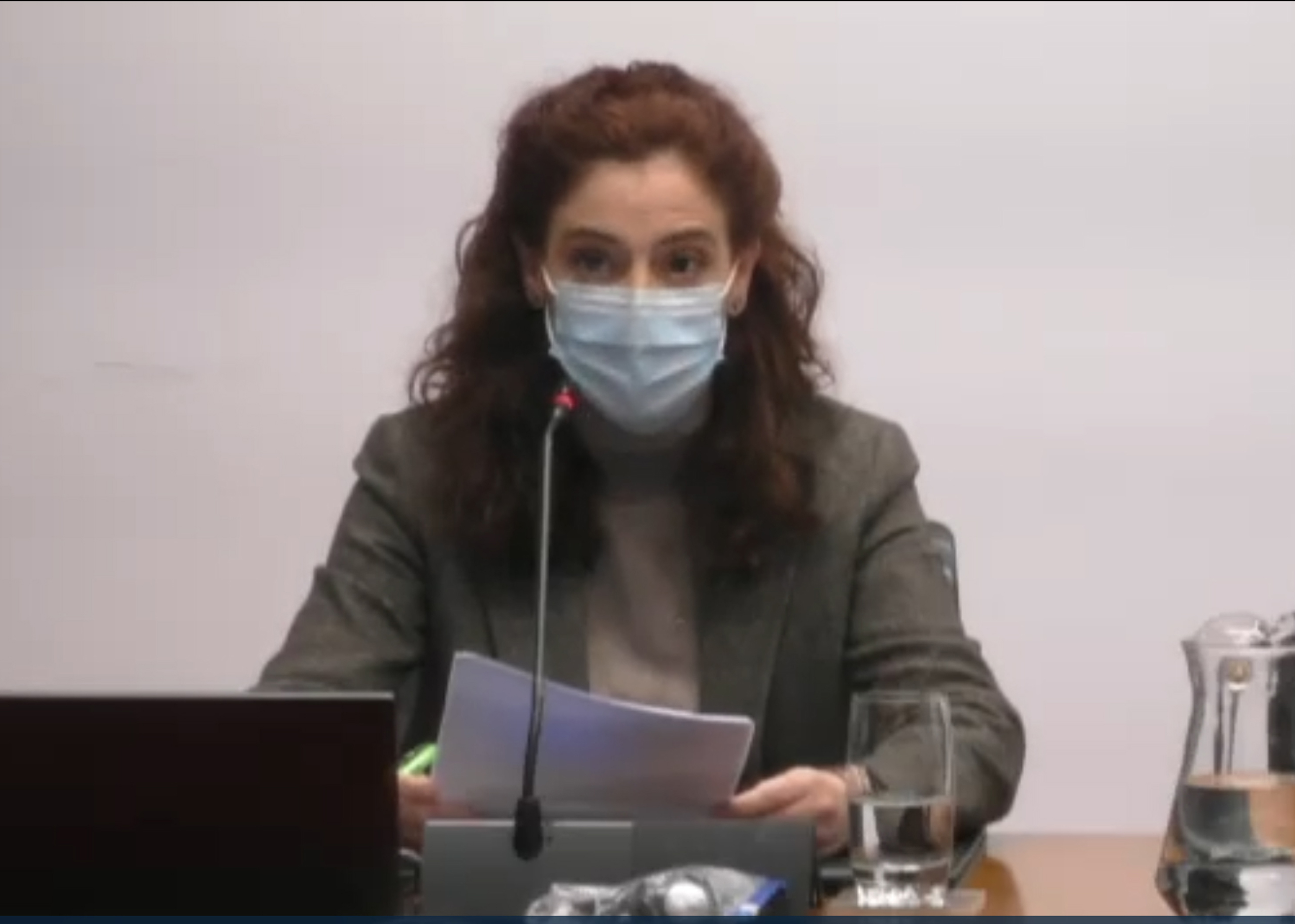 Maite Muruzábal en el Parlamento de Navarra